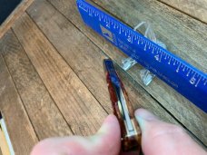 Cattaraugus Cutlery KCC by A.G. Russell Bullet Lockback Brown Jigged Bone Handles 3 1/4” Closed OAL