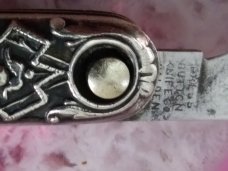 VINTAGE THE FACE OF OLD MAN WINTER  George Schrade 1893 -1909 PRESS BUTTON KNIFE CO. WALDEN NY 