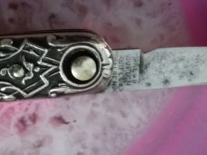 VINTAGE THE FACE OF OLD MAN WINTER  George Schrade 1893 -1909 PRESS BUTTON KNIFE CO. WALDEN NY 