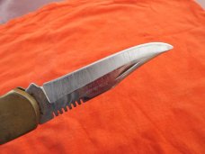 Kabar KA-BAR USA 1189 Stainless Wood & Brass Large Folding Hunter Lockback Knife Kabar KA-BAR USA 1189 Stainless Wood & Brass Large Folding Hunter Lockback Knife