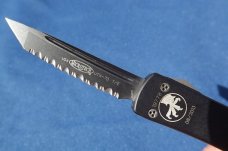 Microtech UTX-70 T/E OTF Automatic Knife  (2.4" Black Serr) ELMAX steel. MADE IN THE USA!!!