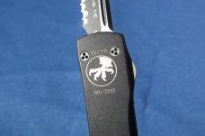 Microtech UTX-70 T/E OTF Automatic Knife  (2.4" Black Serr) ELMAX steel. MADE IN THE USA!!!