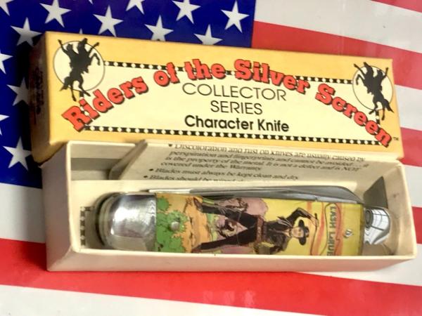 Vintage Camillus 2 Blade Large Cigar Knife w/ Riders of the Silver Screen Handles -Lash LaRUE -NOS Vintage Camillus 2 Blade Large Cigar Knife w/ Riders of the Silver Screen Handles -Lash LaRUE -NOS