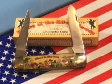 Vintage Camillus 2 Blade Large Cigar Knife w/ Riders of the Silver Screen Handles -Lash LaRUE -NOS Vintage Camillus 2 Blade Large Cigar Knife w/ Riders of the Silver Screen Handles -Lash LaRUE -NOS