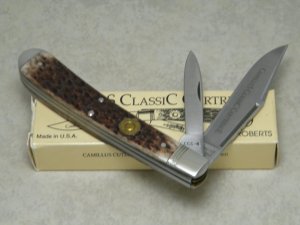 Camillus NY USA CCC-4 Bone Classic Cartridge Bone .257 ROBERTS Banana Trapper Knife in Box