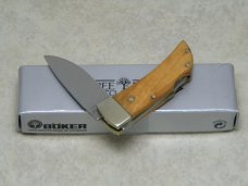 Boker Germany Stainless Tree Brand Wood Little Lockback Knife in Box Boker Germany Stainless Tree Brand Wood Little Lockback Knife in Box