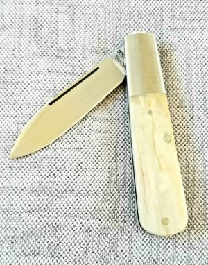 Michael du Plessis Custom Spear Barlow Giraffe Bone Knife,NEW,W/slip N690SS