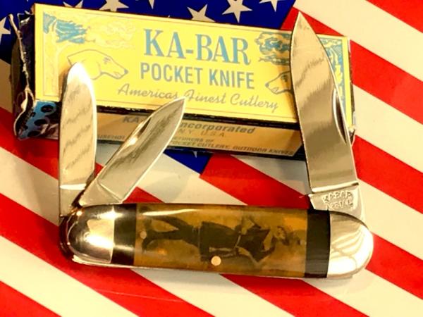 1980s Ka-Bar 3 Blade "Aerial" Whittler Knife (TT201) w/ 1920s? Ladies w/ Derlin Overlay Handles -NOS 1980s Ka-Bar 3 Blade "Aerial" Whittler Knife (TT201) w/ 1920s? Ladies w/ Derlin Overlay Handles -NOS