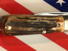 Vintage Boker (Tree Brand) 2 Blade Barlow w/ Great Stag Handles NOS with Orig Box Vintage Boker (Tree Brand) 2 Blade Barlow w/ Great Stag Handles NOS with Orig Box