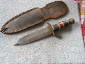 Very Nice Old Theater or Trench Knife with original sheath.