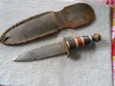Very Nice Old Theater or Trench Knife with original sheath.
