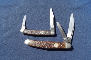 Two Vintage Boker USA Tree Brand Pocket Knives 8288 and 8348 
