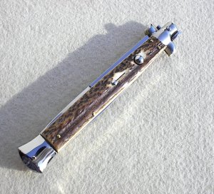 NEW 13" ITALIAN STILETTO GENUINE STAG FRANK BELTRAME KNIFE 