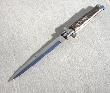 NEW 13" ITALIAN STILETTO GENUINE STAG FRANK BELTRAME KNIFE 