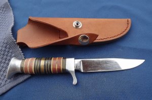 VINTAGE OTHELLO FIXED BLADE KNIFE.  ANTON WINGEN JR.  SOLINGEN GERMANY