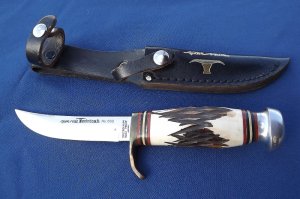 OPEN ROAD TECHNICRAFT NO. 660 FIXED BLADE KNIFE / SHEATH. MADE IN JAPAN!!!  HUNTING KNIFE