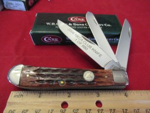 Case XX  NKCA  2006 Walnut Bone Trapper Pattern # 6354 SS 