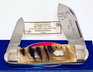 Bulldog Rams Horn Wildcat Driller Sunfish Knife w/ COA & Box