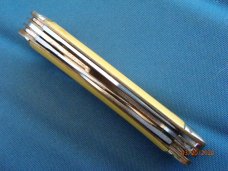 Unmarked Church Key Knife 3 Back springs Slanted Bolsters Unmarked Church Key Knife 3 Back springs Slanted Bolsters