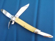 Unmarked Church Key Knife 3 Back springs Slanted Bolsters Unmarked Church Key Knife 3 Back springs Slanted Bolsters