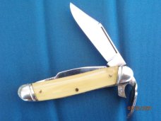 Unmarked Church Key Knife 3 Back springs Slanted Bolsters Unmarked Church Key Knife 3 Back springs Slanted Bolsters