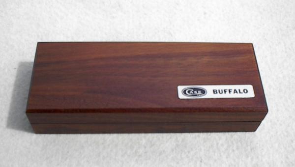  VINTAGE ORIGINAL CASE XX BUFFALO WOODEN BOX W/SLEEVE - NO KNIFE 