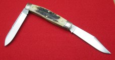 Buck Creek Indian Head Solingen Germany Bone Stockman Knife Buck Creek Indian Head Solingen Germany Bone Stockman Knife