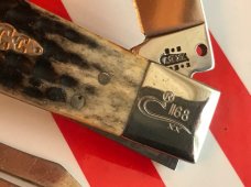 Case xx 2002 Cheetah Knife (MDL# 6111 1/2) w/ Burnt Moss Bone Handles -Missing Pin Case xx 2002 Cheetah Knife (MDL# 6111 1/2) w/ Burnt Moss Bone Handles -Missing Pin