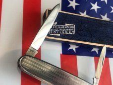Vintage J A Henckels 2 Blades +File Gentlemens Pocket knife w Decorative Metal Handles +Orig Box Vintage J A Henckels 2 Blades +File Gentlemens Pocket knife w Decorative Metal Handles +Orig Box