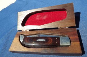 Case XX  Buffalo Folding Knife P172 With wooden case