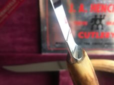 Vint JA Henckels Friodur Set of 6 Stag Handled Steak Knives -Solingen -USED items Good for Camping Vint JA Henckels Friodur Set of 6 Stag Handled Steak Knives -Solingen -USED items Good for Camping