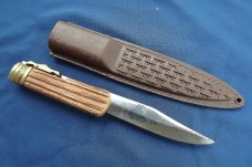 Vintage 1970's COBRA swing guard slide lock knife, with original sheath made in Japan