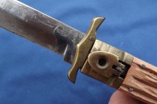Vintage 1970's COBRA swing guard slide lock knife, with original sheath made in Japan