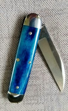 Northwoods Delta Jack Knife,Blue Camel Bone,GEC SFO,2017,1 OF 97 MADE,New