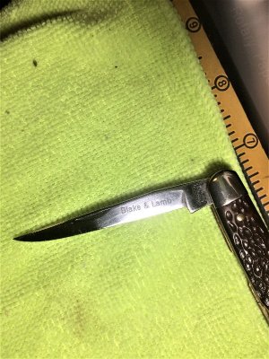 Vintage Kutmaster 2 Blade Muskrat Pocket Knife w/ Etching