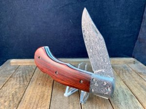 A.G. Russell San Mai Damascus Lockback Made in Japan Factory Second