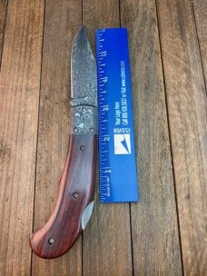 A.G. Russell San Mai Damascus Lockback Made in Japan Factory Second A.G. Russell San Mai Damascus Lockback Made in Japan Factory Second