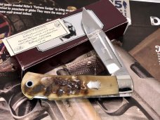 Bulldog Queen Mountain Man Lockback Rams Horn Knife COA & Box #023 Bulldog Queen Mountain Man Lockback Rams Horn Knife COA & Box #023