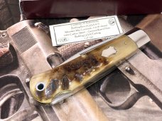Bulldog Queen Mountain Man Lockback Rams Horn Knife COA & Box #023 Bulldog Queen Mountain Man Lockback Rams Horn Knife COA & Box #023