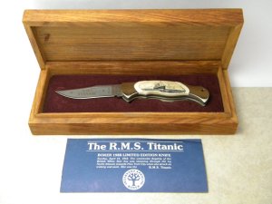 Boker Solingen Germany Stainless 1988 LTD. The R.M.S. Titanic Lockback Knife in Box