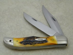 Case XX USA 10 Dot (1970) Stag 5265 SAB Folding Hunter Knife Drilled