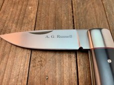 A.G. Russell Lockback Black Micarta Seki Japan Made A.G. Russell Lockback Black Micarta Seki Japan Made