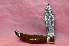Uncle Henry Schrade + USA LB5 Wood Smokey Folding Lockback Knife - NIB