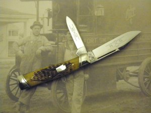 Schatt & Morgan, Keystone Series IX, Antique Green Bone Gunstock Jack, #042140