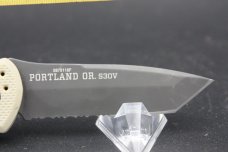 USED Gerber Auto Propel Downrange Automatic Knife Desert Tan (3.5" S30V Black Serr) made in usa USED Gerber Auto Propel Downrange Automatic Knife Desert Tan (3.5" S30V Black Serr) made in usa