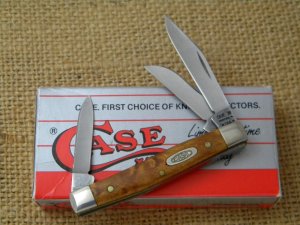 Case XX Bradford PA USA 1991 Curly Maple 7333 SS Tiny Stockman Knife NIB