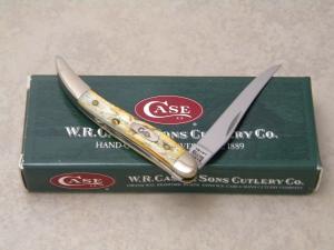 Case XX USA 2000 Burnt White Bone 610096 SS Tiny Toothpick Knife in Box