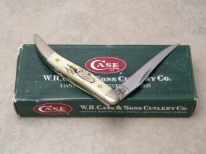 Case XX USA 2002 Burnt Bone Stag 6.510096 SS Tiny Toothpick Knife in Box