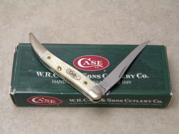 Case XX USA 2002 Natural Bone 610096 SS Tiny Toothpick Knife in Box