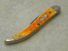 Case XX USA 2001 Orange Bone 610096 SS Tiny Toothpick Knife in Box Case XX USA 2001 Orange Bone 610096 SS Tiny Toothpick Knife in Box
